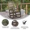 Flash Furniture Winston All-Weather Poly Resin Rocking Chair in Mahogany JJ-C14703-MHG-GG - alternate 6